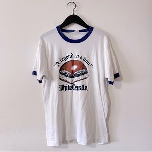 Vintage White Castle Ringer Tee